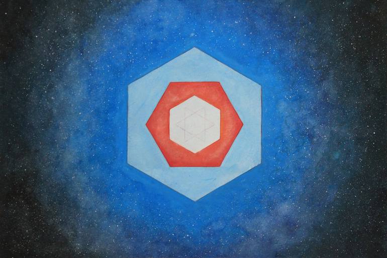 Original Abstract Geometric Painting by Tui Sada