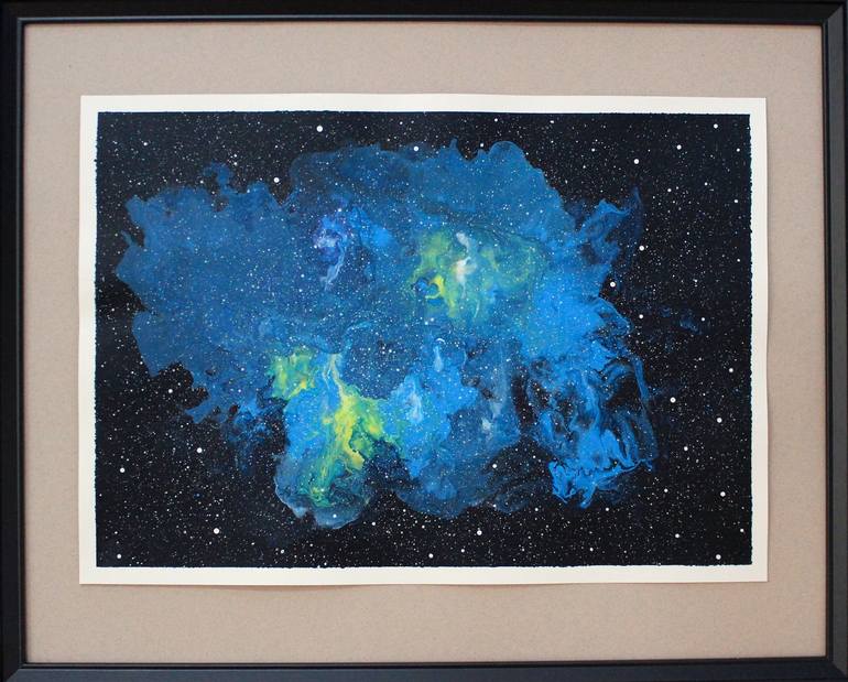 Original Fine Art Outer Space Painting by Tui Sada