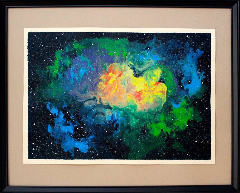 Original Magical Realism Outer Space Painting by Tui Sada
