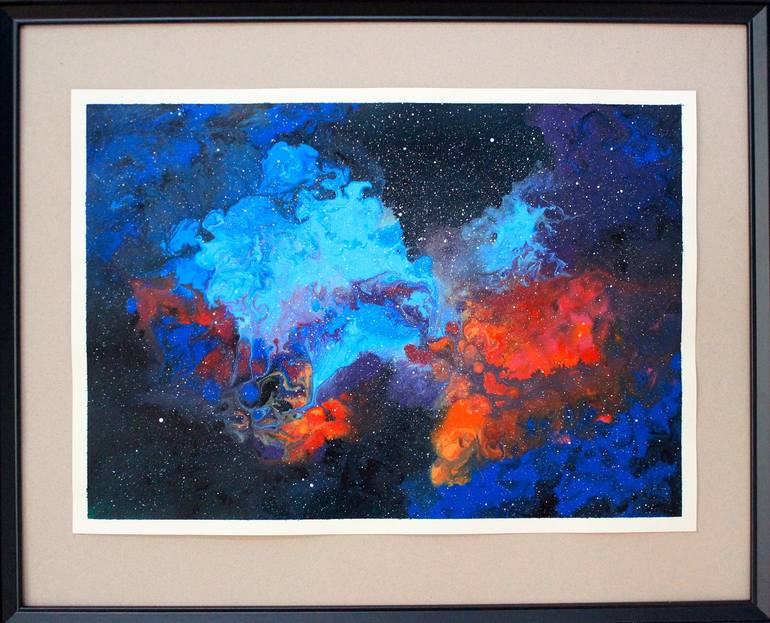 Original Magical Realism Outer Space Painting by Tui Sada