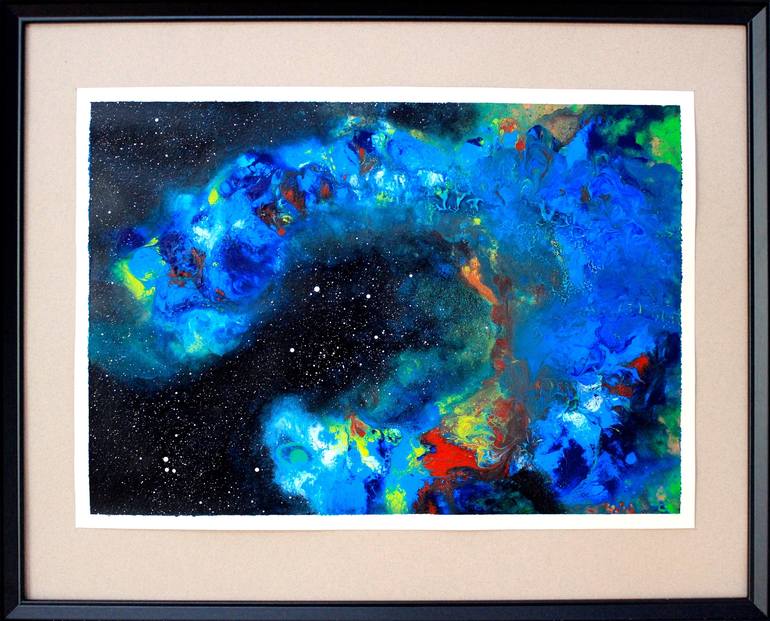 Original Fine Art Outer Space Painting by Tui Sada