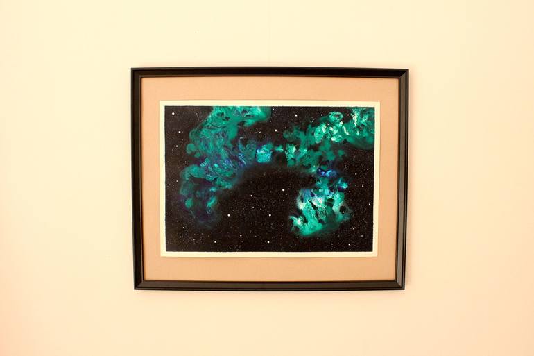 Original Impressionism Outer Space Painting by Tui Sada