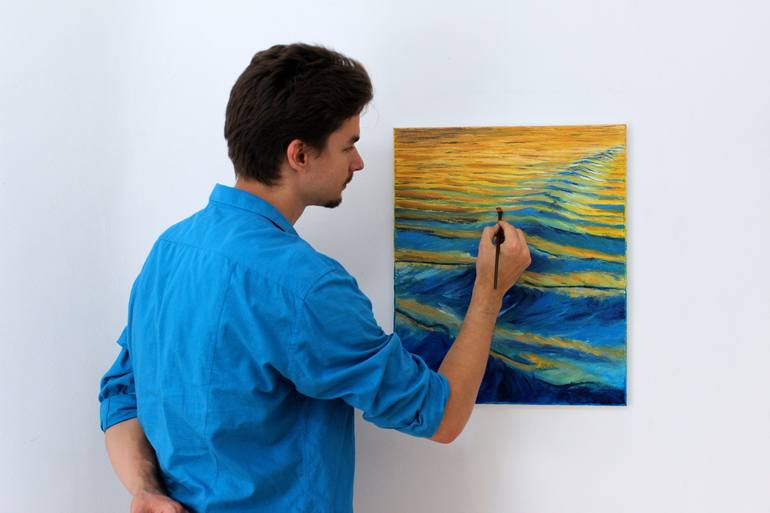 Original Impressionism Seascape Painting by Tui Sada