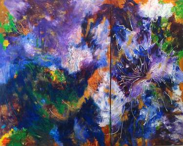 Original Abstract Expressionism Abstract Paintings by Hufreesh Dumasia Chopra