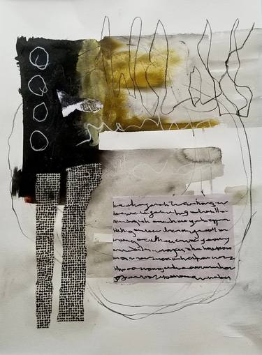 Original Abstract Expressionism Abstract Collage by Cheryl Wilson