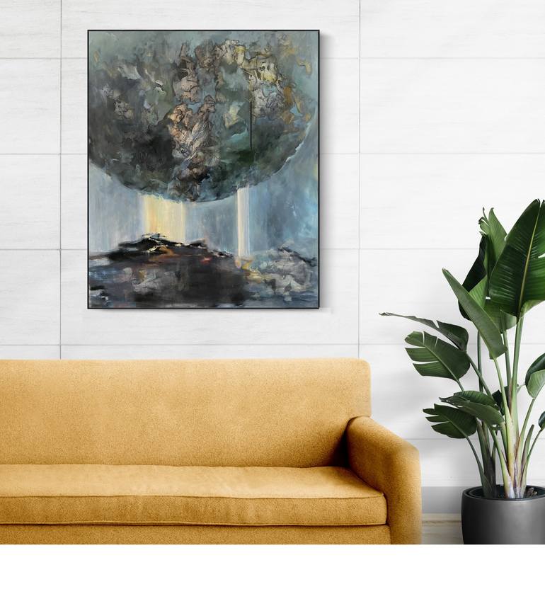 Original Abstract Expressionism Science Painting by Olga Polianska
