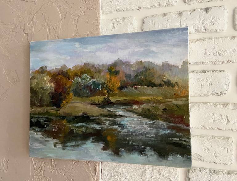 Original Minimalism Landscape Painting by Olga Polianska