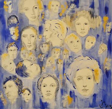 Original Abstract People Paintings by Inken Stampa