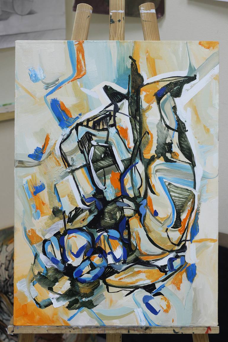 Original Figurative Abstract Painting by Olya Kartavaya