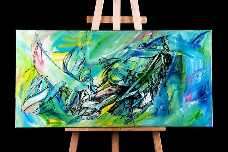 Original Abstract Expressionism Abstract Painting by Olya Kartavaya