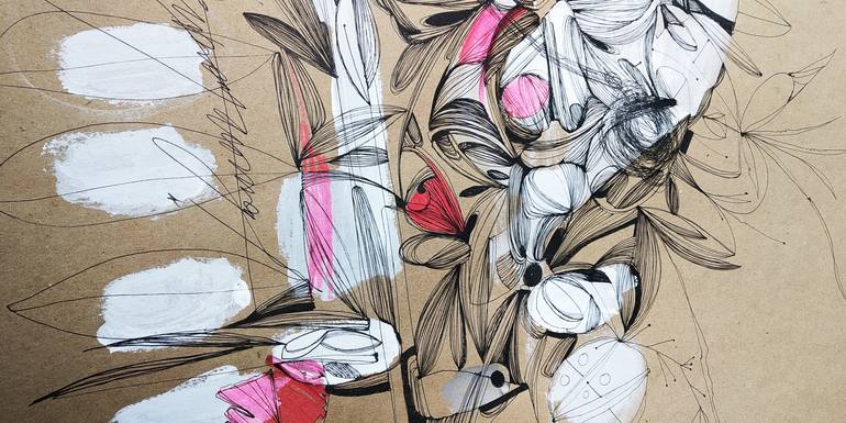 Original Fine Art Abstract Drawing by Olya Kartavaya