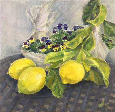 Lemons on the balcony_still life_oil on canvas thumb