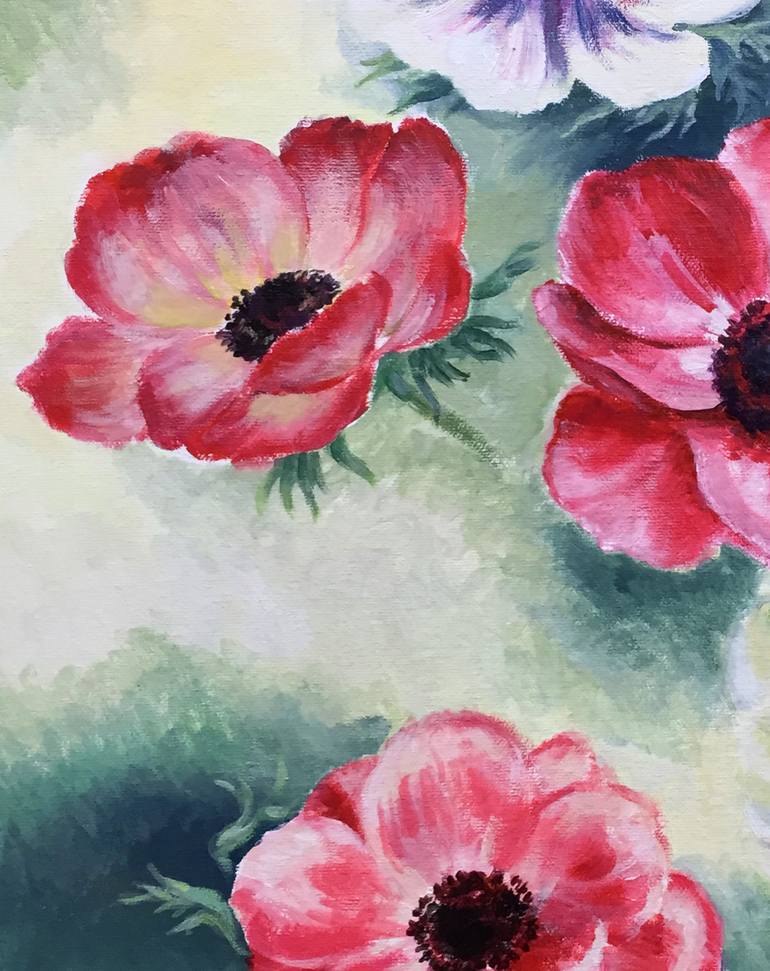 Original Fine Art Floral Painting by Alla Gorelik