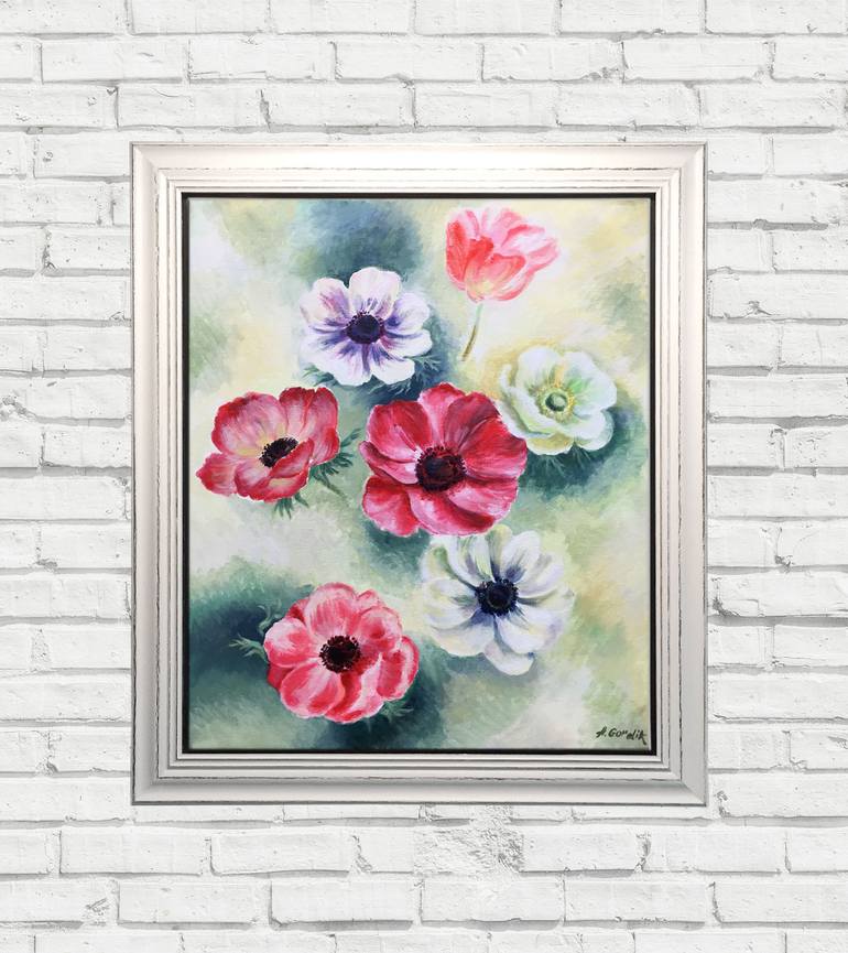 Original Figurative Floral Painting by Alla Gorelik