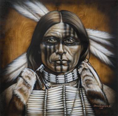 native american war paint men