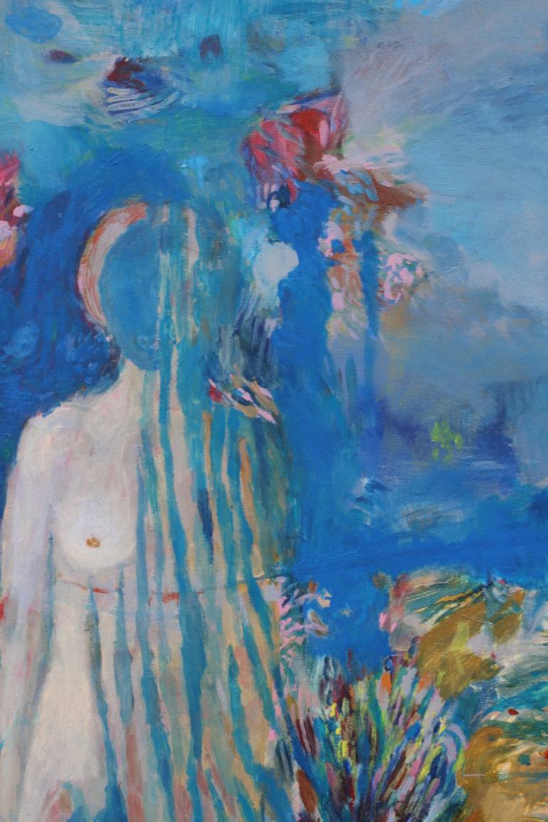 Original Surrealism Nude Painting by Aurelija Kairyte-Smolianskiene