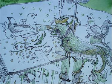 Print of Conceptual Animal Drawings by Aurelija Kairyte-Smolianskiene