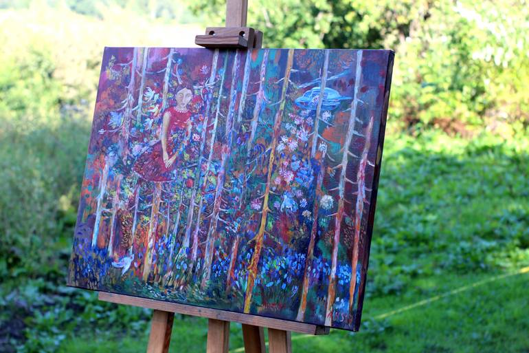 Original Figurative Fantasy Painting by Aurelija Kairyte-Smolianskiene
