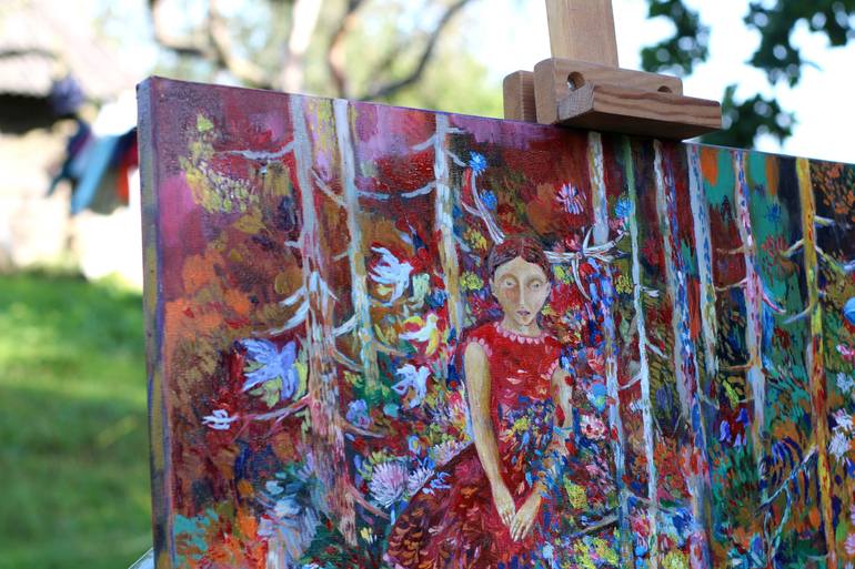 Original Figurative Fantasy Painting by Aurelija Kairyte-Smolianskiene