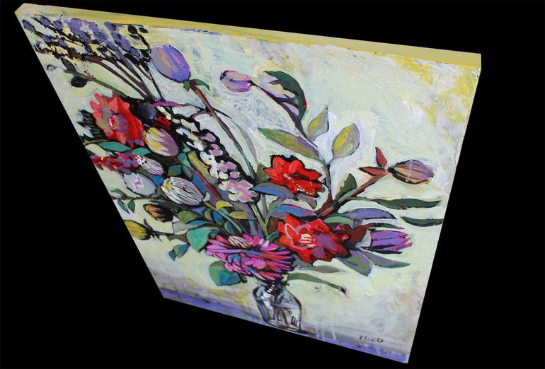 Original Abstract Floral Painting by Natalia Bessonova