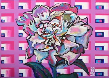Original Abstract Floral Painting by Natalia Bessonova