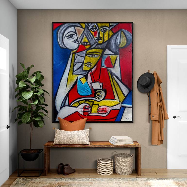 Original Abstract People Painting by Mario Henrique