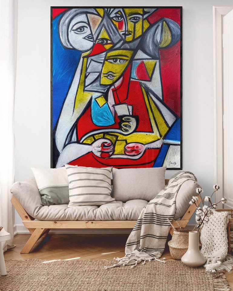 Original Abstract People Painting by Mario Henrique