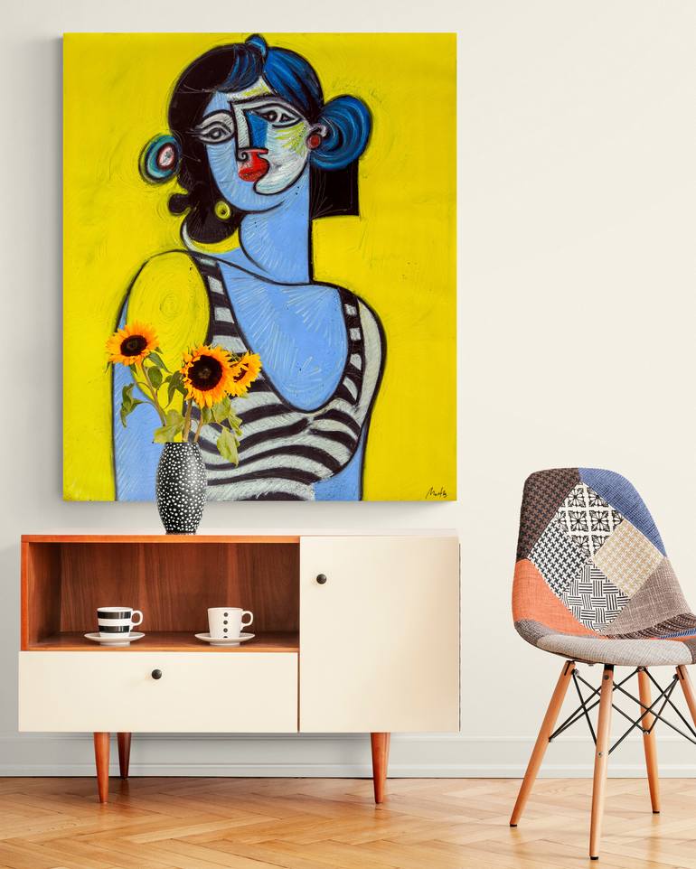 Original Expressionism People Painting by Mario Henrique