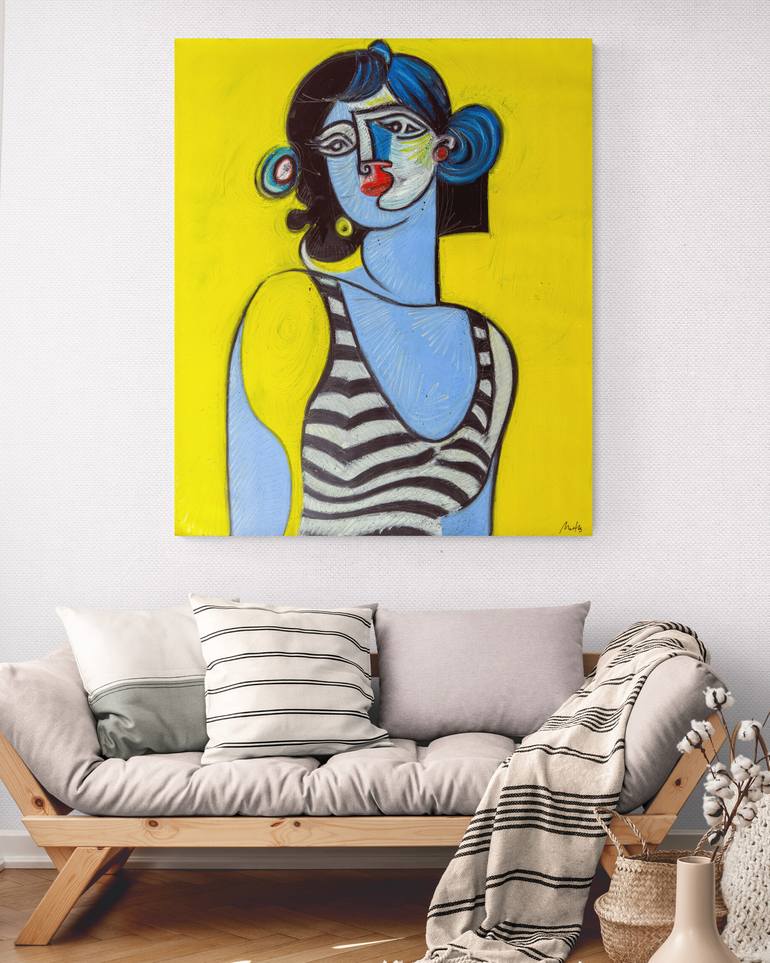 Original Expressionism People Painting by Mario Henrique