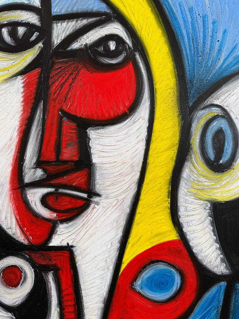 Original Abstract People Painting by Mario Henrique