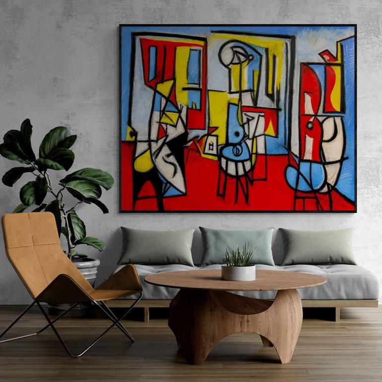 Original Fine Art Abstract Painting by Mario Henrique