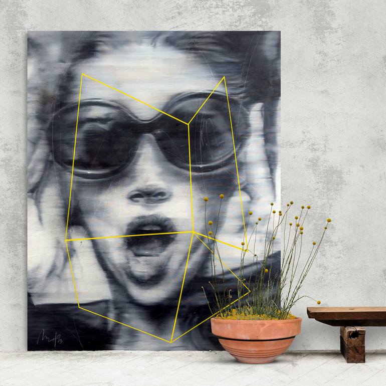 Original Expressionism People Painting by Mario Henrique