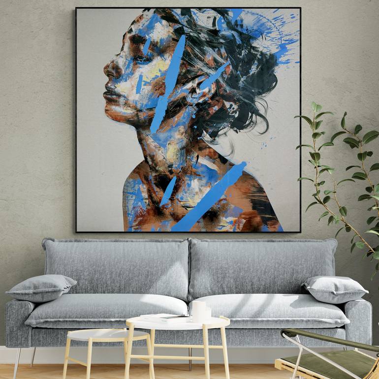 Original Expressionism People Painting by Mario Henrique