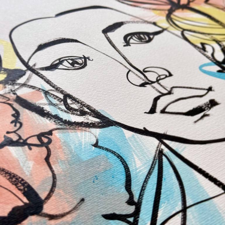 Original Expressionism People Painting by Mario Henrique