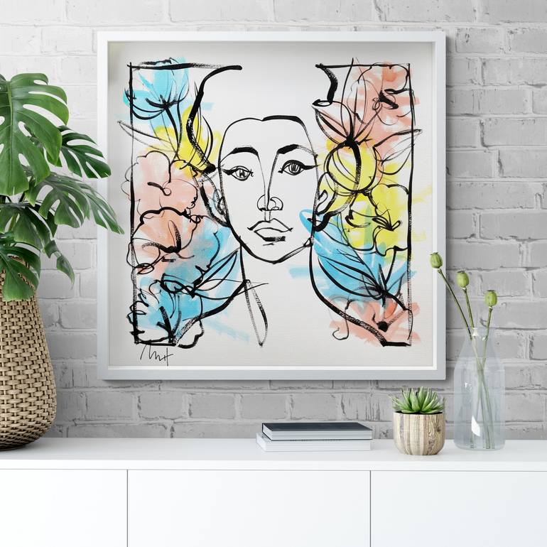 Original Expressionism People Painting by Mario Henrique