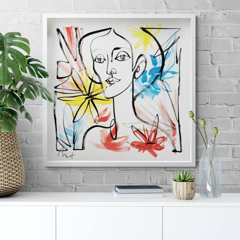 Original Expressionism People Painting by Mario Henrique