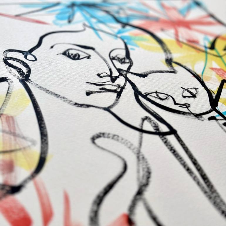 Original Expressionism People Painting by Mario Henrique