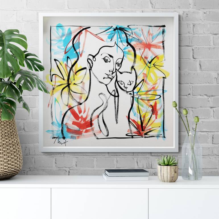 Original Expressionism People Painting by Mario Henrique