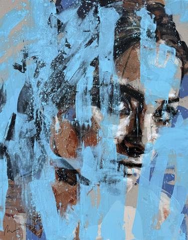 Original Expressionism Portrait Painting by Mario Henrique