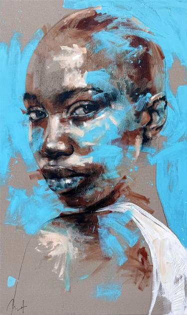 Original Expressionism Portrait Paintings by Mario Henrique