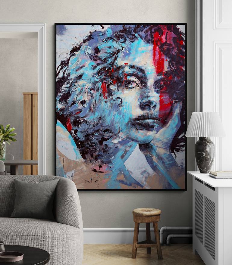 Original Expressionism People Painting by Mario Henrique