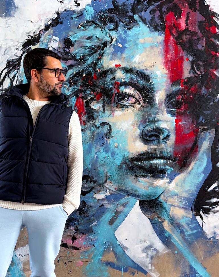 Original Expressionism People Painting by Mario Henrique