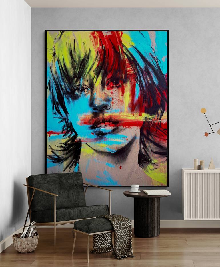 Original Expressionism People Painting by Mario Henrique