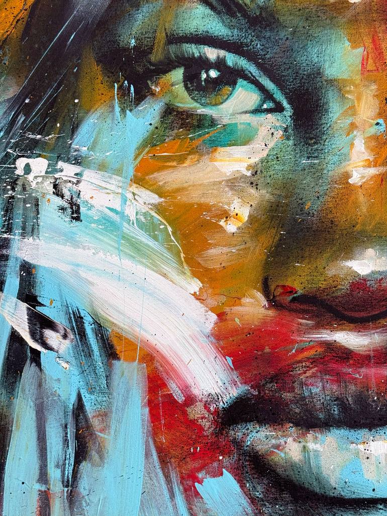 Original Expressionism Portrait Painting by Mario Henrique