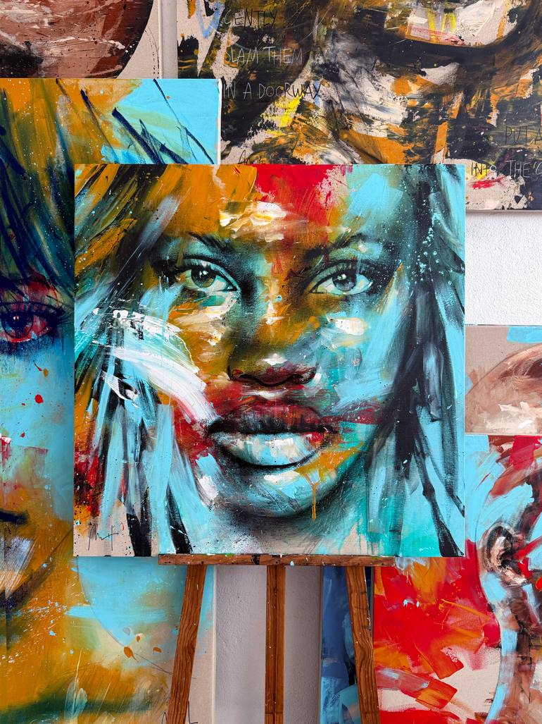 Original Expressionism Portrait Painting by Mario Henrique