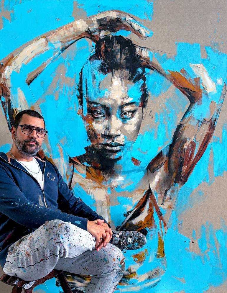 Original Expressionism Portrait Painting by Mario Henrique