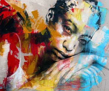 Original Expressionism Portrait Paintings by Mario Henrique