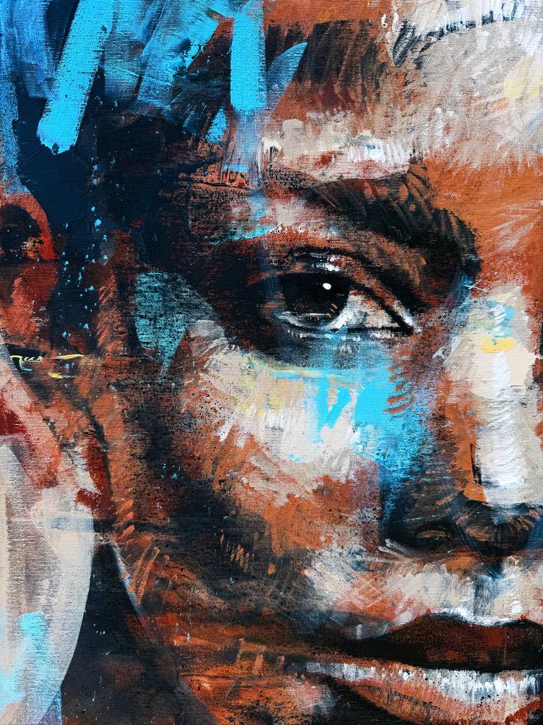 Original Expressionism Portrait Painting by Mario Henrique