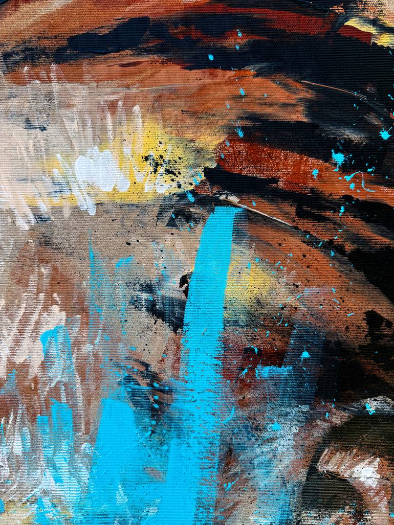 Original Expressionism Portrait Painting by Mario Henrique