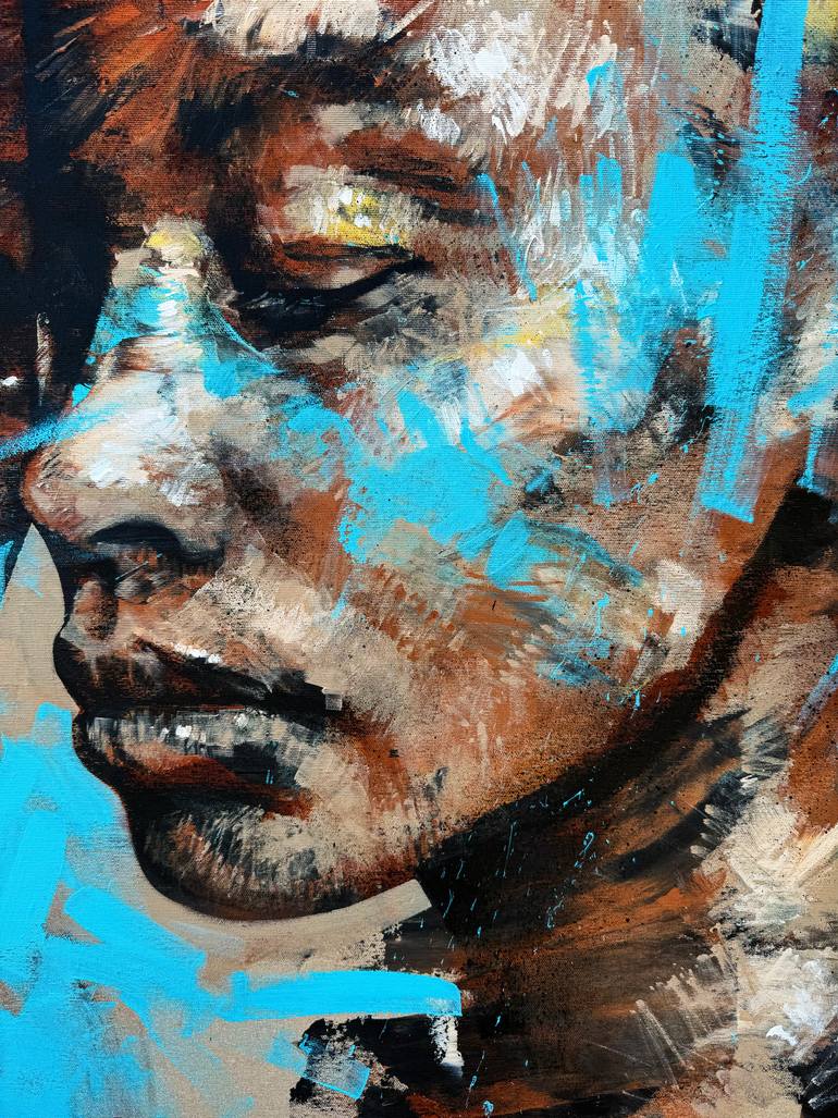 Original Expressionism Portrait Painting by Mario Henrique